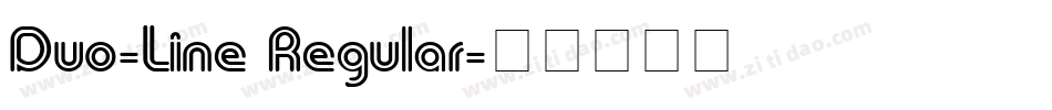 Duo-Line Regular字体转换